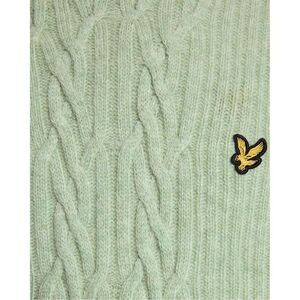Lyle & Scott Mens Embroidered Logo Crew Neck Sweater / Mint Marl